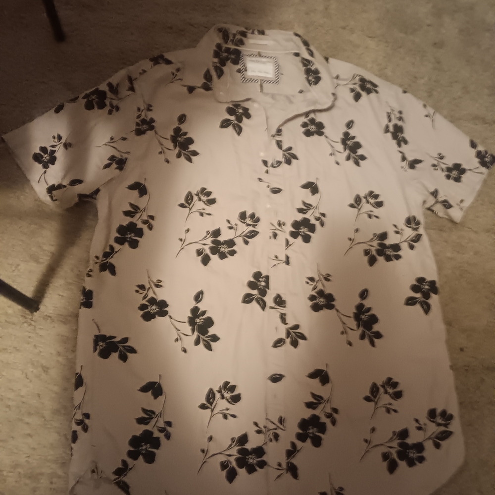 Denim & Flower Black Floral Casual Shirt
